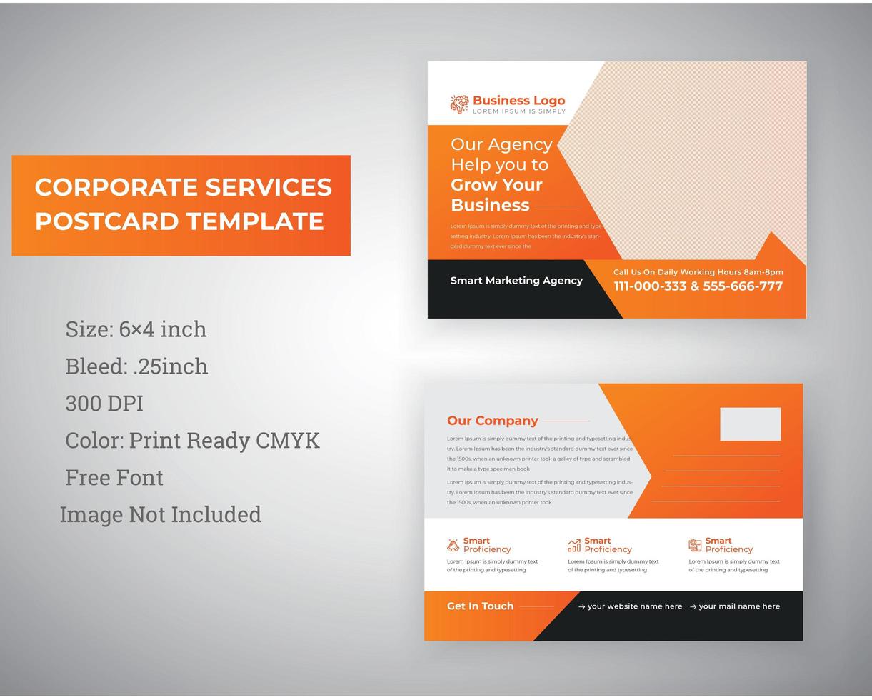 corporate marketing materiaal ontwerp briefkaart vector