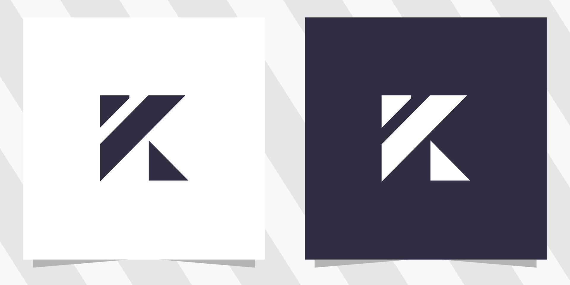 brief k logo ontwerp vector