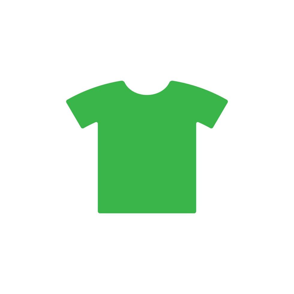 eps10 groen vector t overhemd solide kunst abstract icoon of logo geïsoleerd Aan wit achtergrond. unisex overhemd symbool in een gemakkelijk vlak modieus modern stijl voor uw website ontwerp, en mobiel app