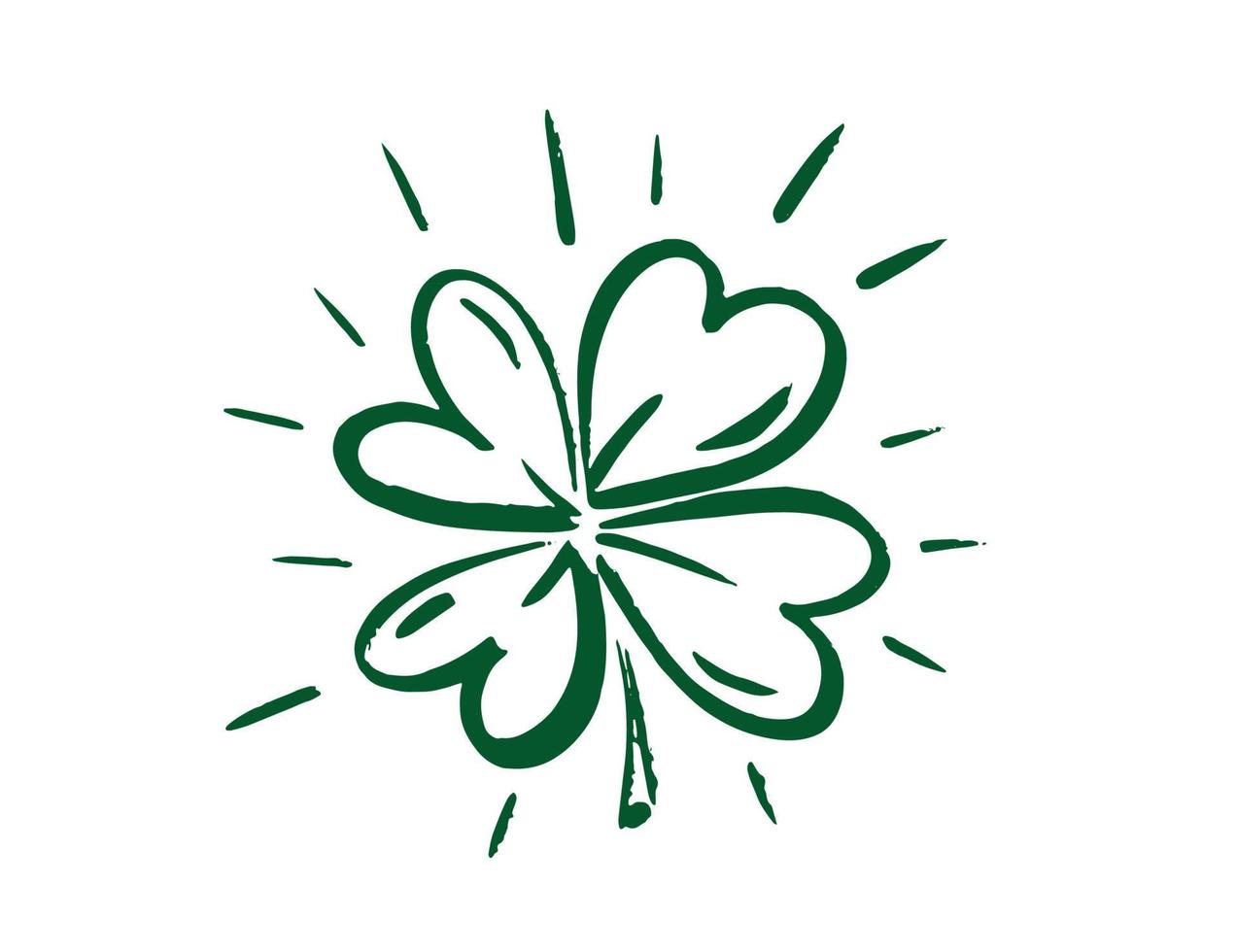 st. Patrick dag. retro stijl emblemen blad Klaver. vector