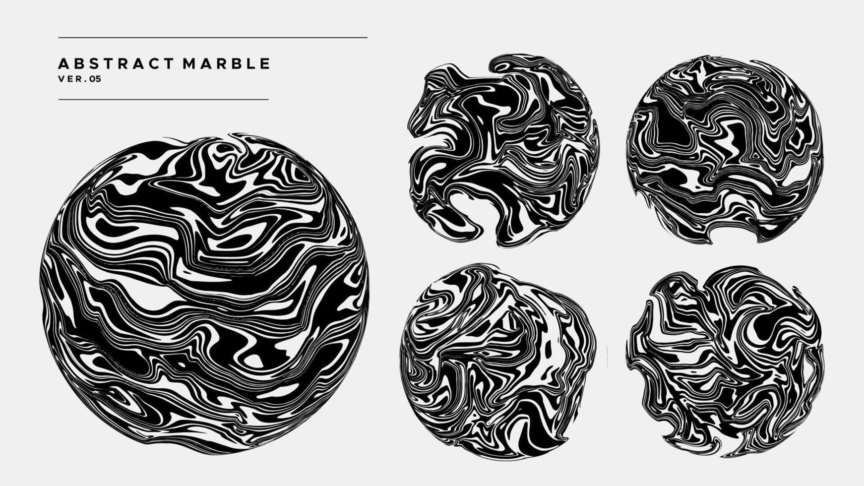 modern inkt marmeren cirkel ontwerp sjabloon. abstract vloeistof olie vector set.