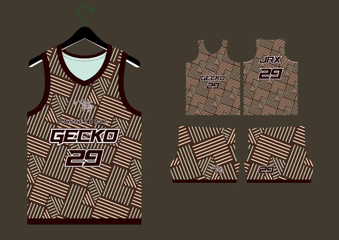 abstract basketbal Jersey patroon sjabloon vector