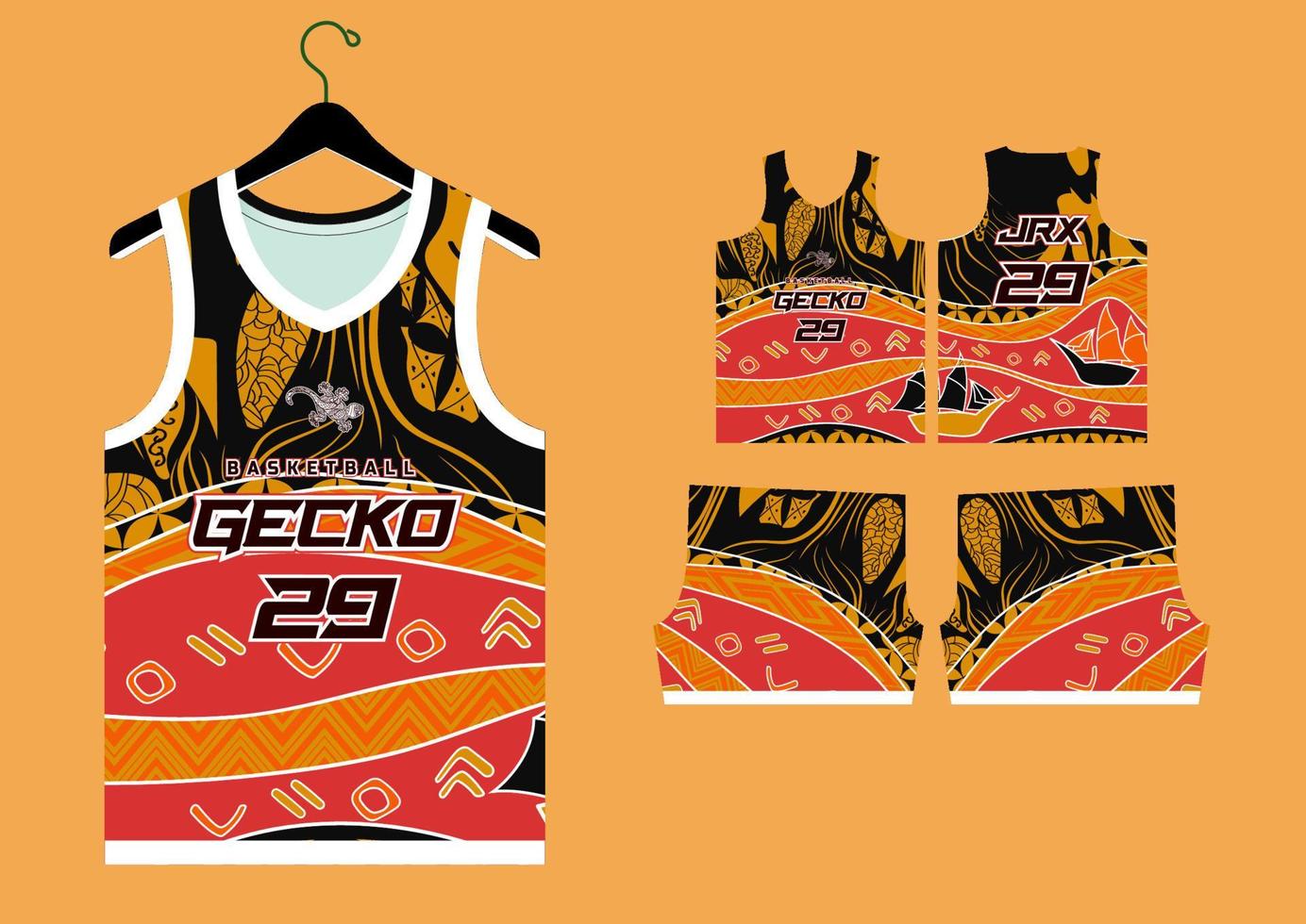 abstract basketbal Jersey patroon sjabloon vector