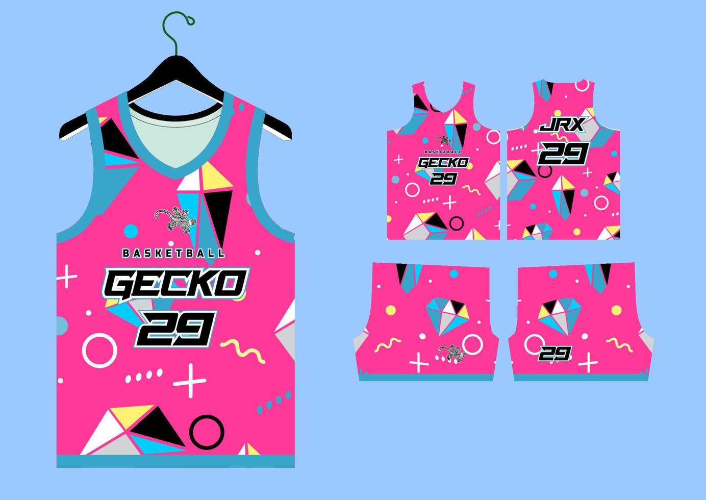 abstract basketbal Jersey patroon sjabloon vector