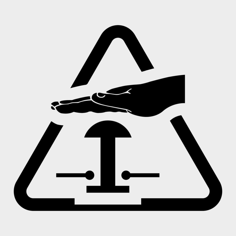hand druk op de noodknop pictogram symbool teken isoleren op witte achtergrond, vector illustratie eps.10