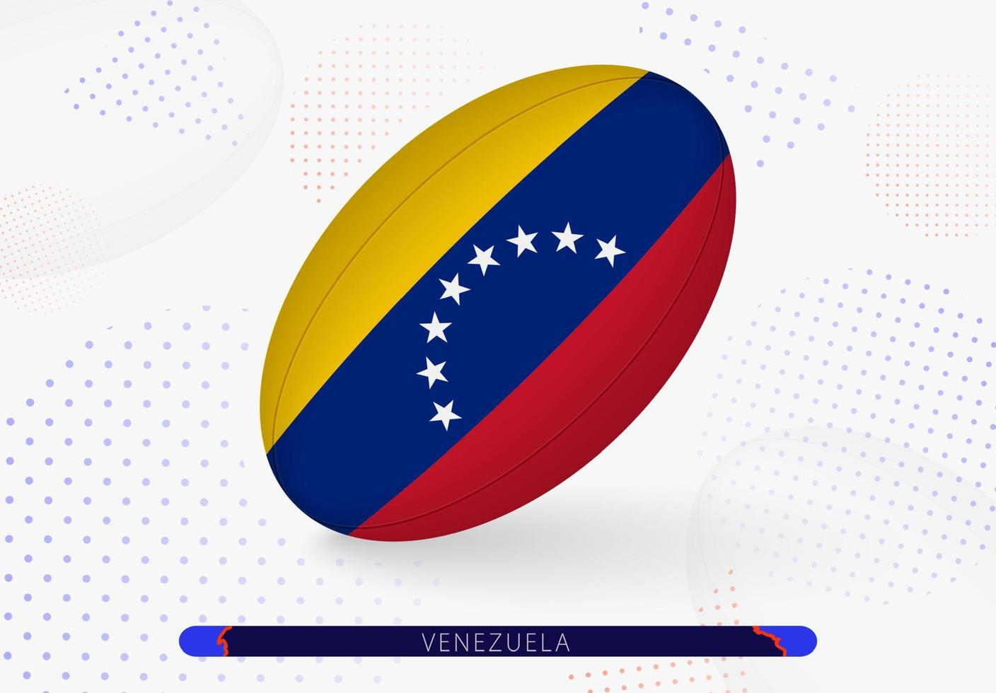 rugby bal met de vlag van Venezuela Aan het. uitrusting voor rugby team van Venezuela. vector