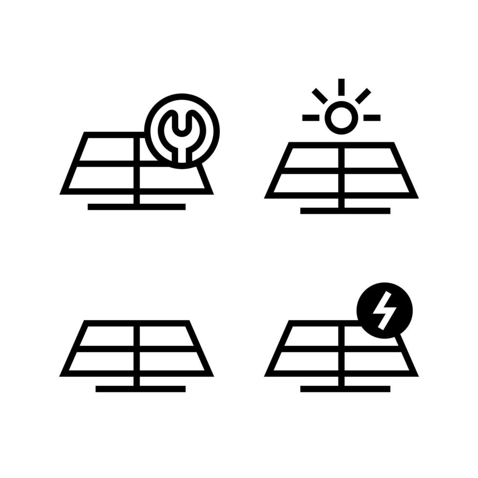 pak van concept gemakkelijk zonne- energie paneel icoon vector geïsoleerd illustratie. reparatie, steun, accu