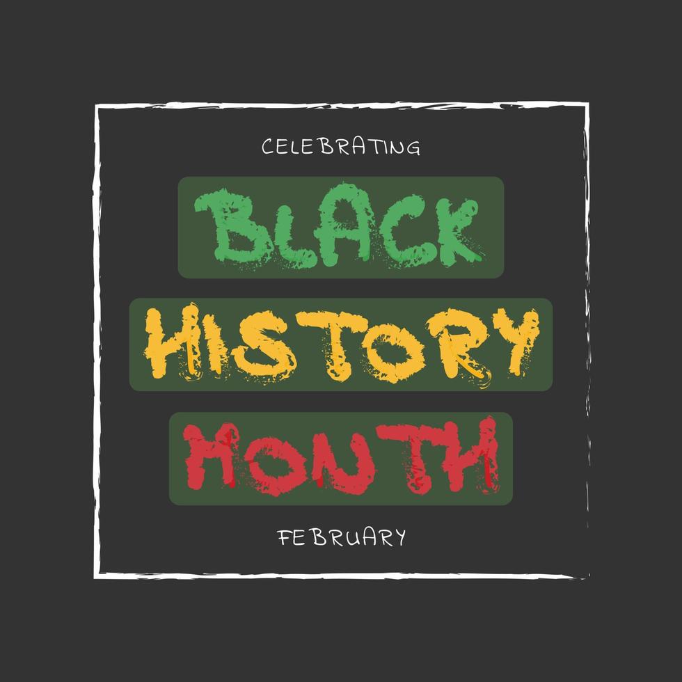 vector illustratie van vieren zwart geschiedenis maand in februari