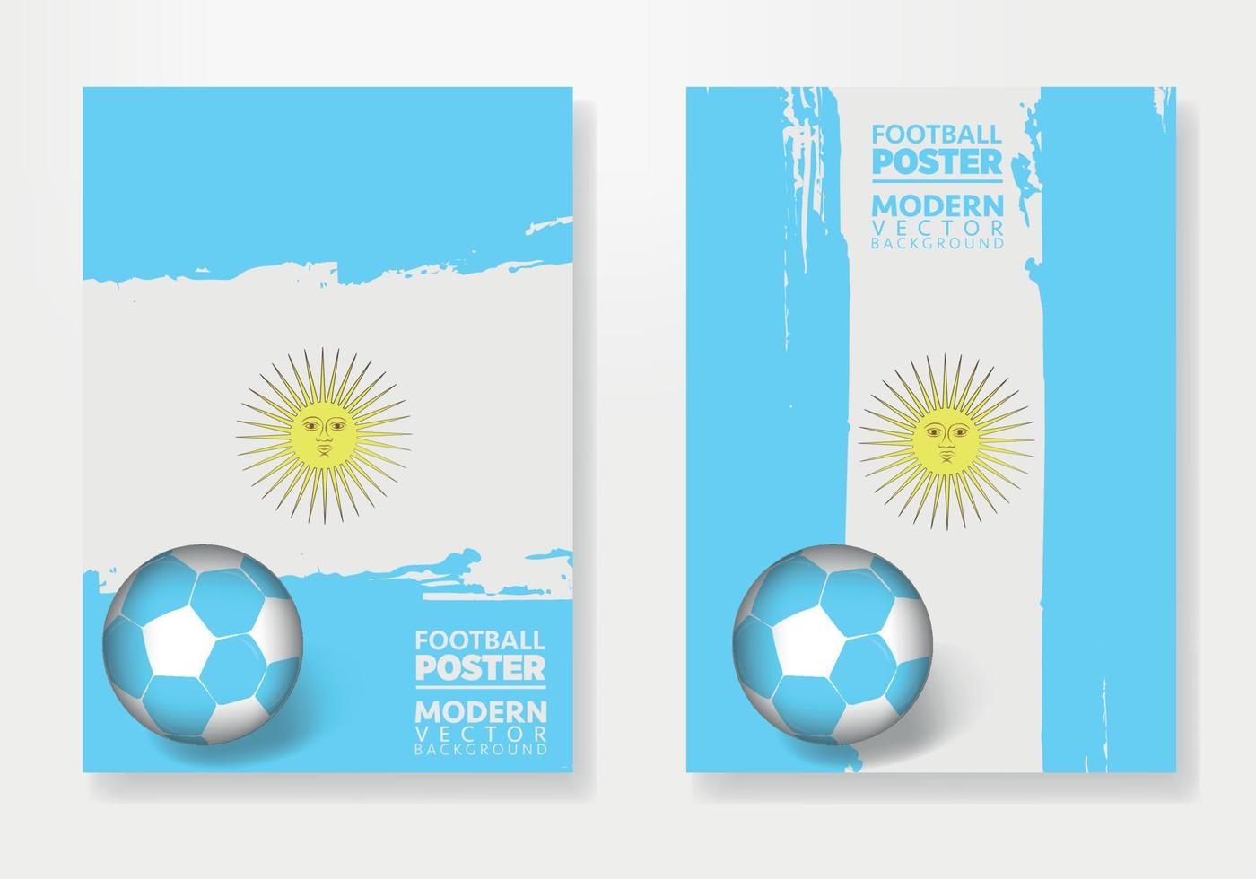 vector Argentinië Amerikaans voetbal poster sjabloon, met voetbal bal, borstel texturen, en plaats voor uw teksten.
