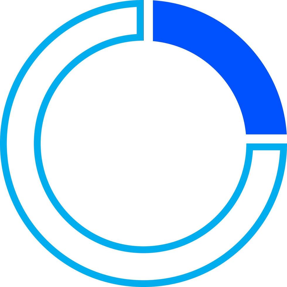 vooruitgang cirkel icoon, cirkel diagrammen voor infographics. cirkel percentage tabel in procent toename vector