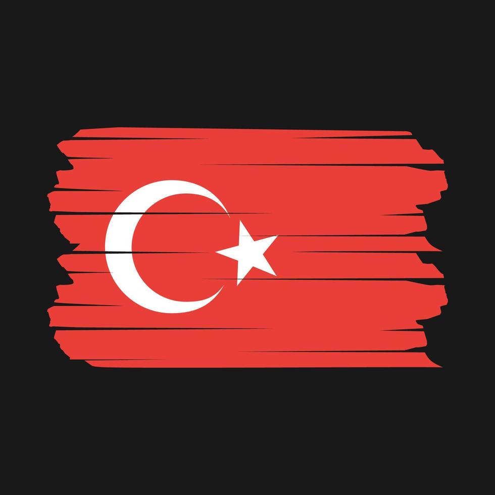 turkije vlag borstel vector