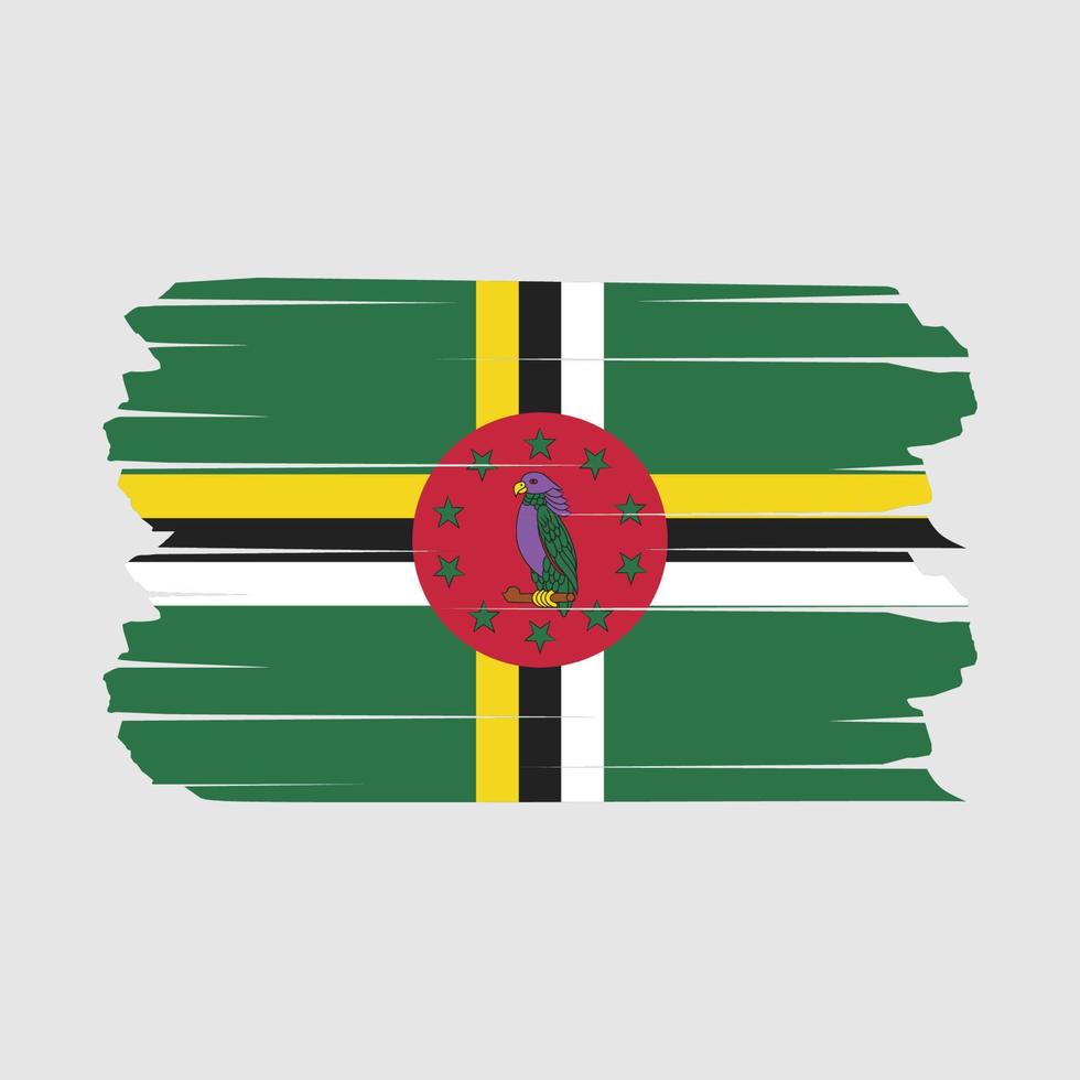 Dominica vlag borstel vector