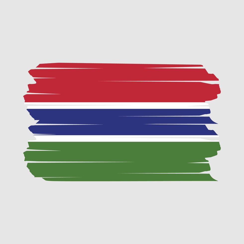 Gambia vlag borstel vector