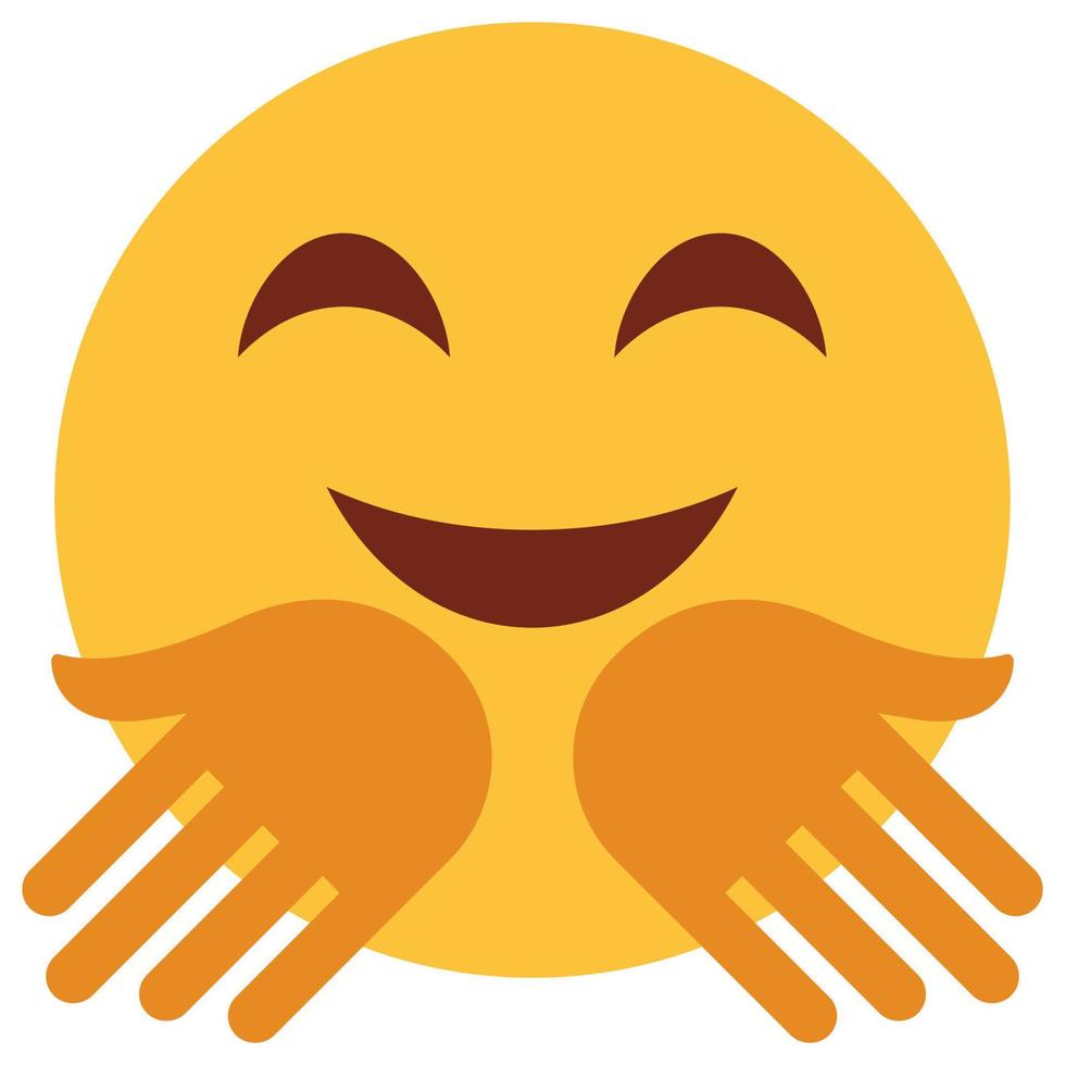 vlak kleur icoon voor emoji gezicht. vector