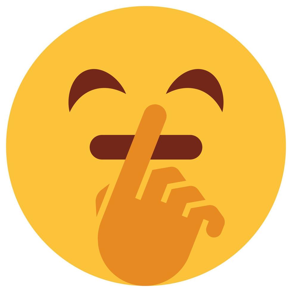 vlak kleur icoon voor emoji gezicht. vector