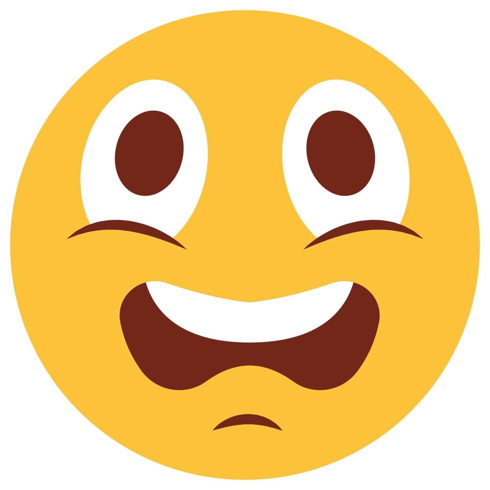 vlak kleur icoon voor emoji gezicht. vector