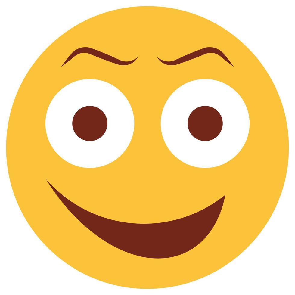 vlak kleur icoon voor emoji gezicht. vector