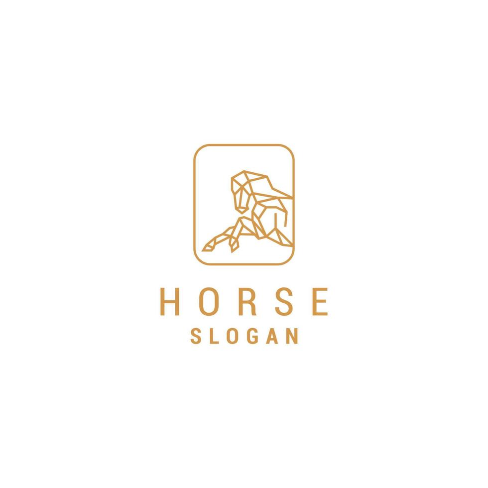 paard hoofd meetkundig logo vector icoon ontwerp sjabloon