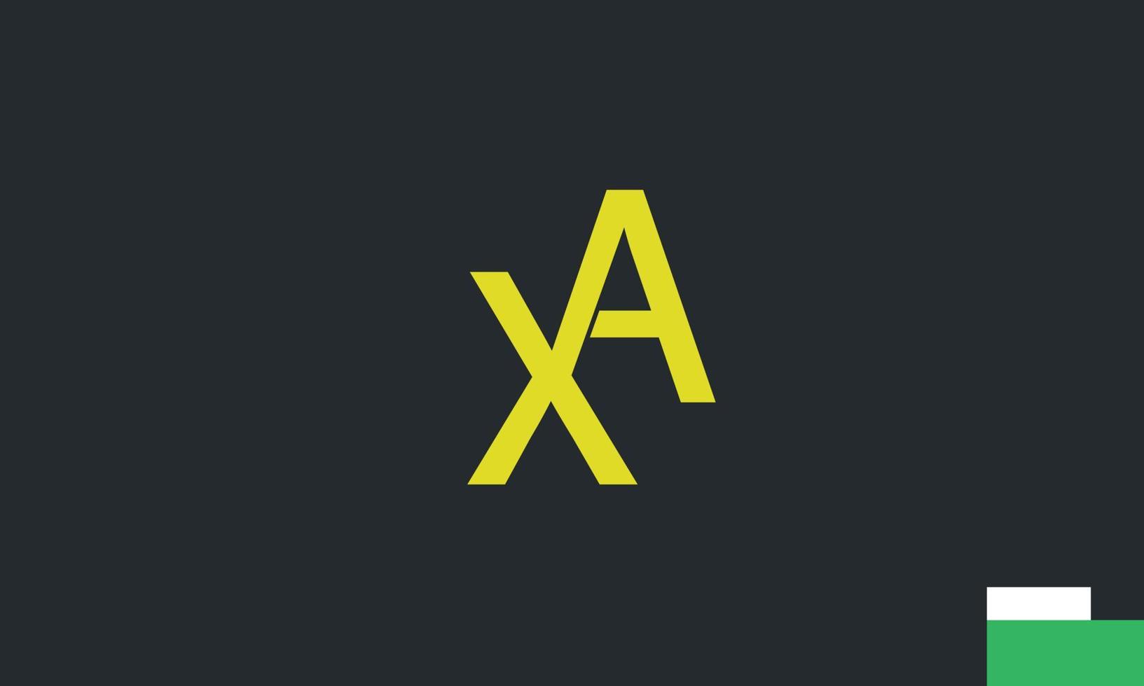 alfabet letters initialen monogram logo xa, bijl, x en a vector