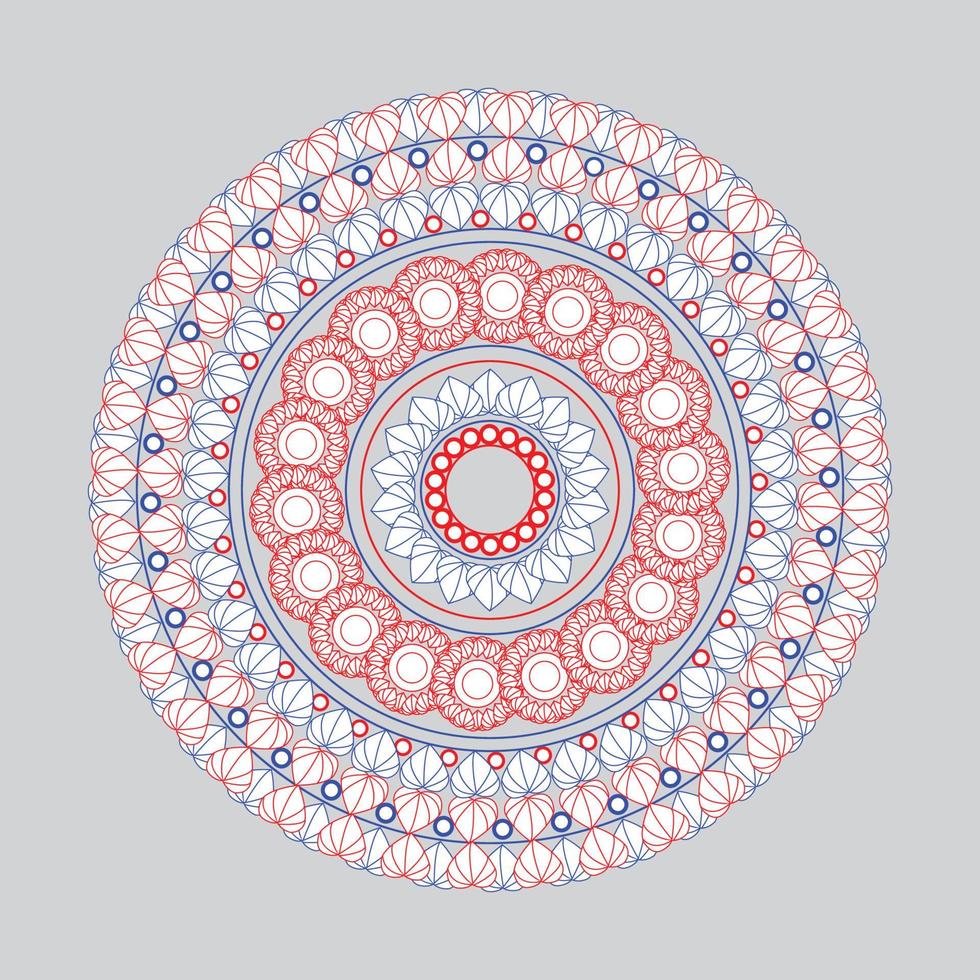 vector hand- getrokken tekening mandala met harten. etnisch mandala met kleurrijk ornament. helder kleuren. geïsoleerd. illustratie Aan tekening stijl