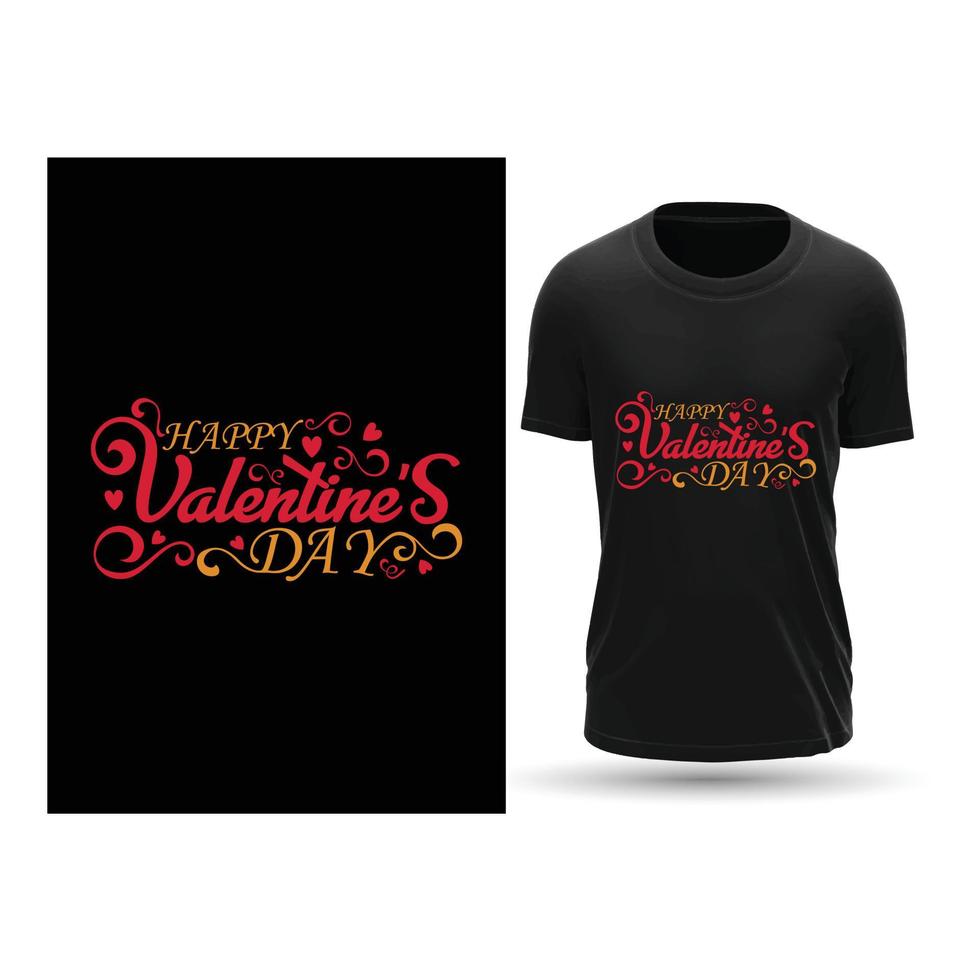 happy Valentijnsdag t-shirt ontwerp vector