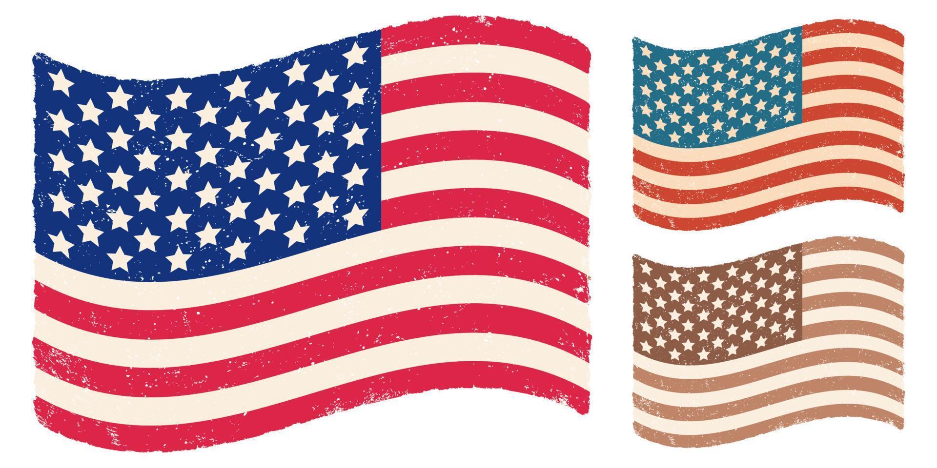 vlag van Verenigde Staten van Amerika. Amerikaans vlag vector