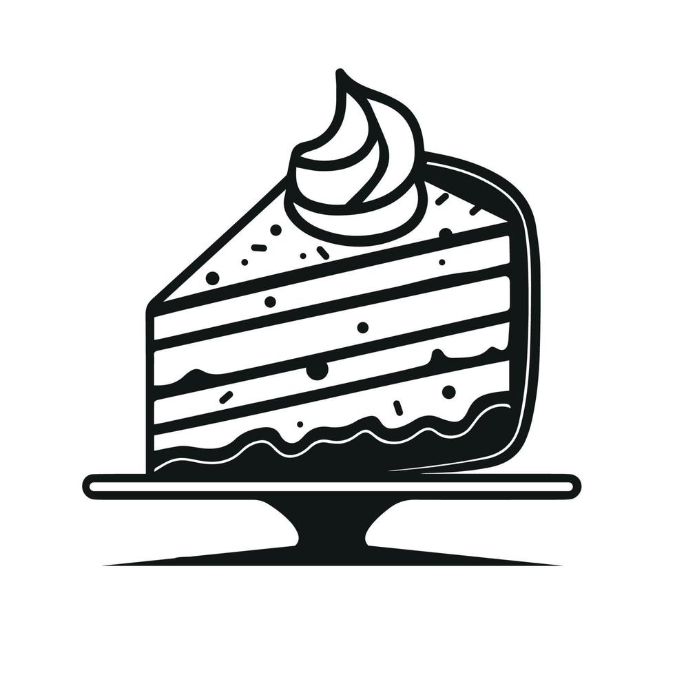 illustratie van taart met room vector