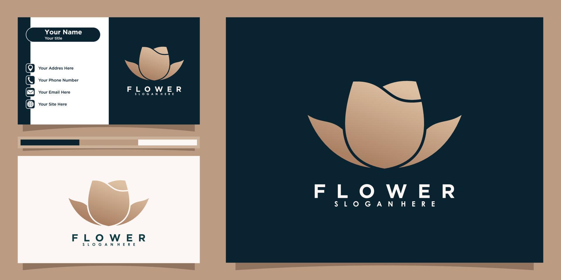 schoonheid bloem logo ontwerp met sjabloon vector