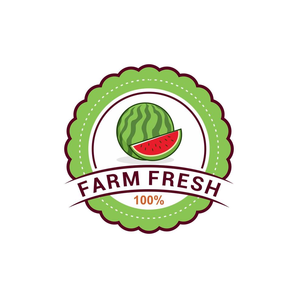 watermeloen fruit logo vector sjabloon