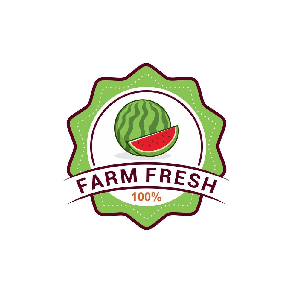 watermeloen fruit logo vector sjabloon