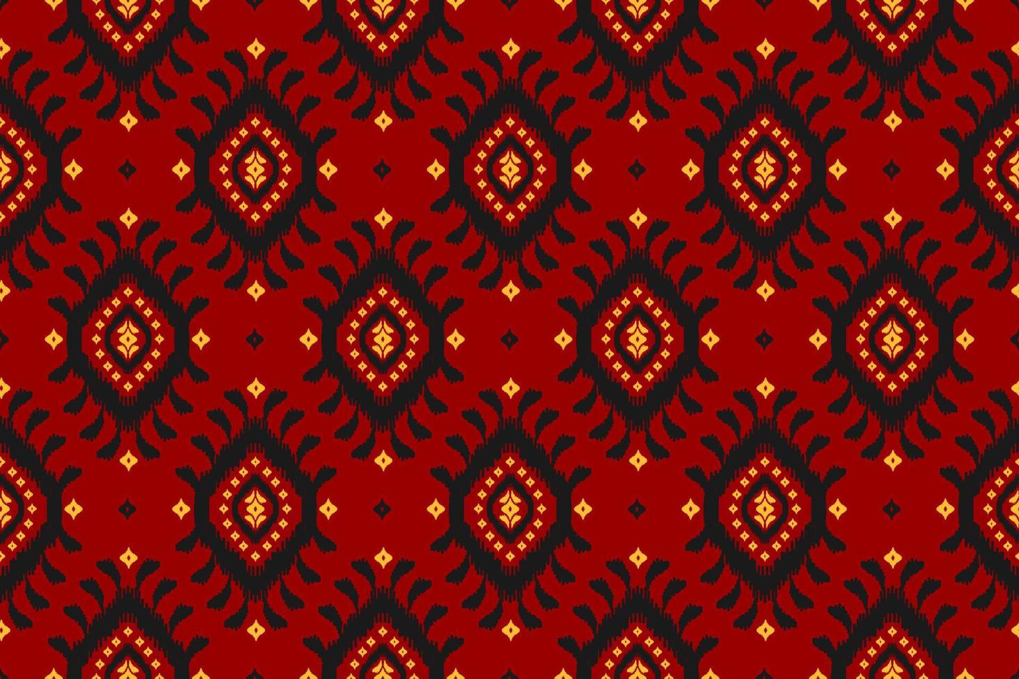 abstract ikat rood patroon kunst. meetkundig etnisch ikat naadloos patroon in stam. Amerikaans en Mexicaans stijl. vector