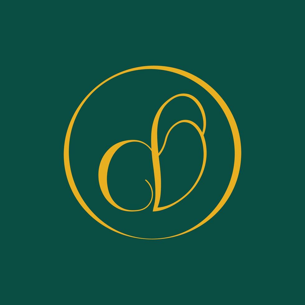 db creatief luxe brief logo, db elegant logo, bd brief, cursief db brief logo, handschrift logo van eerste handtekening, eerste db brief vector