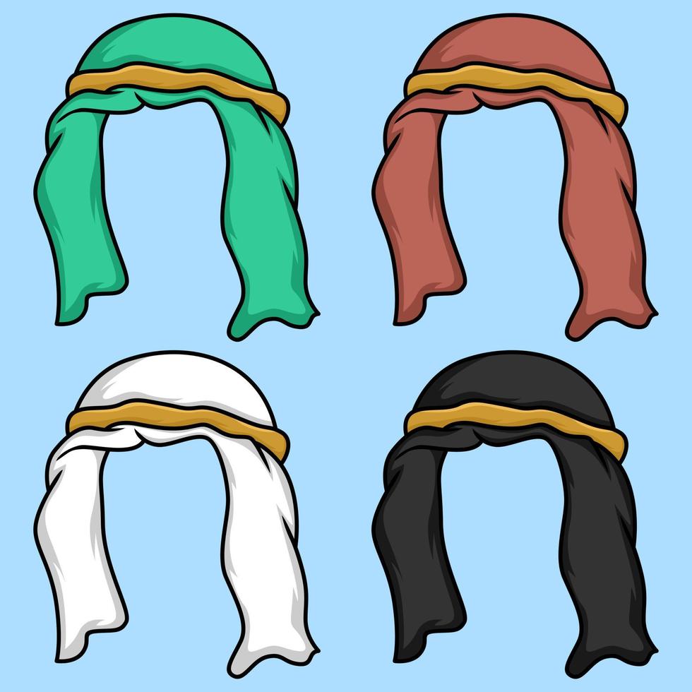 illustratie van een Arabisch hoofd Hoes of hoed met een verscheidenheid van mooi kleur keuzes vector