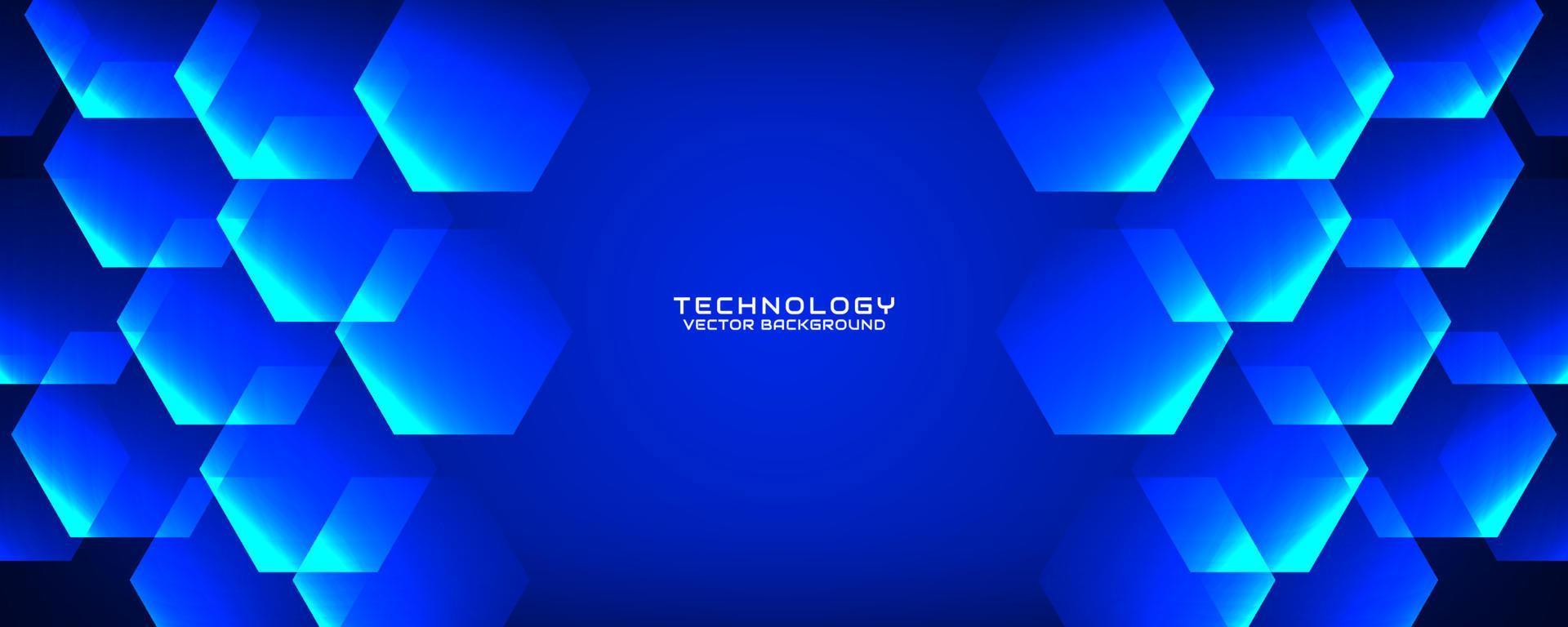 3d blauw technologie abstract achtergrond overlappen laag Aan donker ruimte met zeshoeken effect decoratie. grafisch ontwerp element uitknippen stijl concept voor banier, folder, kaart, brochure omslag, of landen bladzijde vector