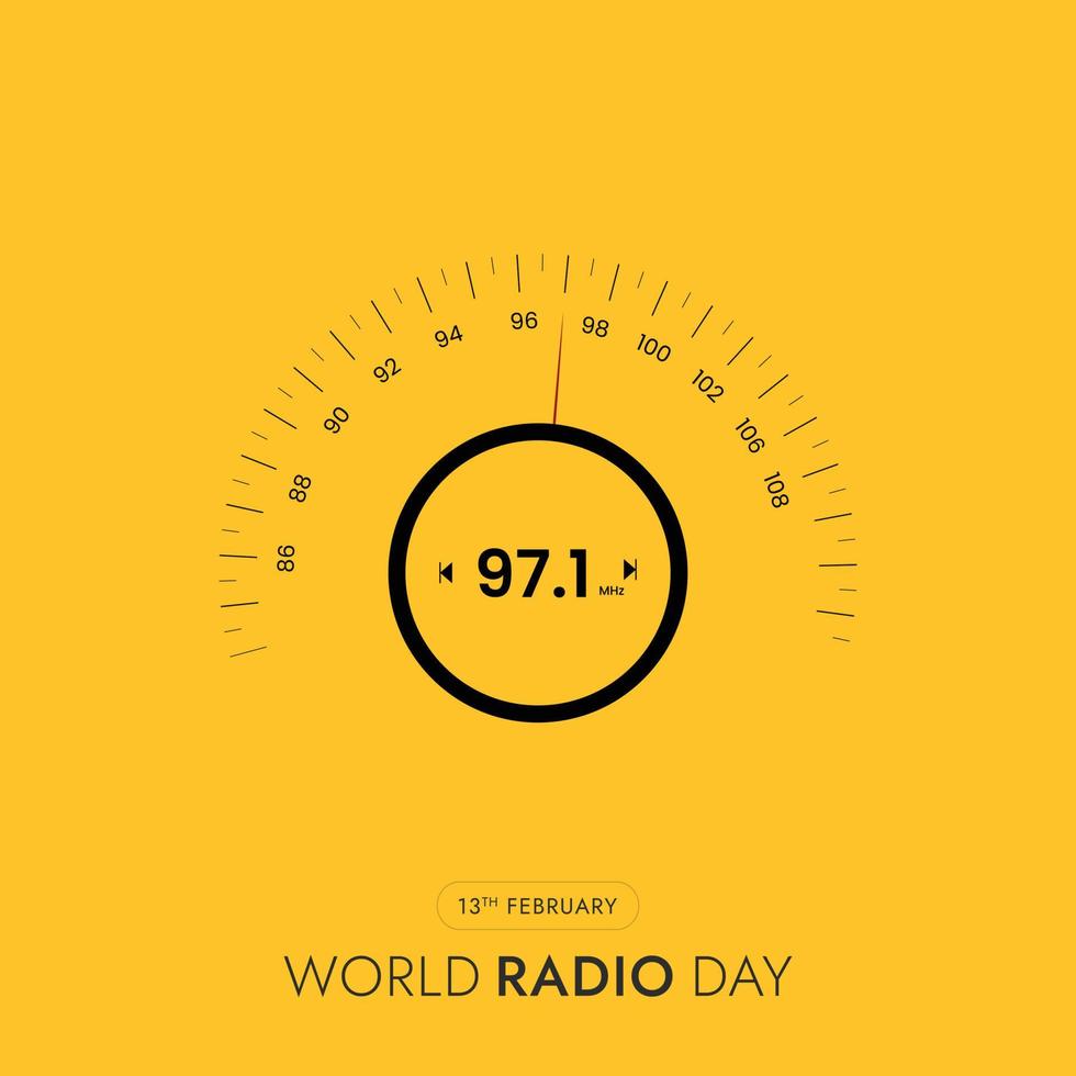 wereld radio dag social media bericht vector