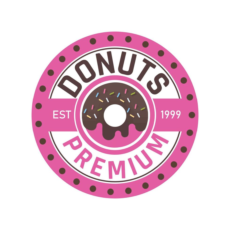 donuts logo vrij vector