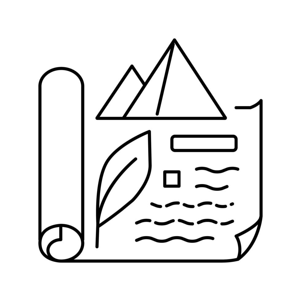 oude egypte geschiedenis lijn pictogram vectorillustratie vector