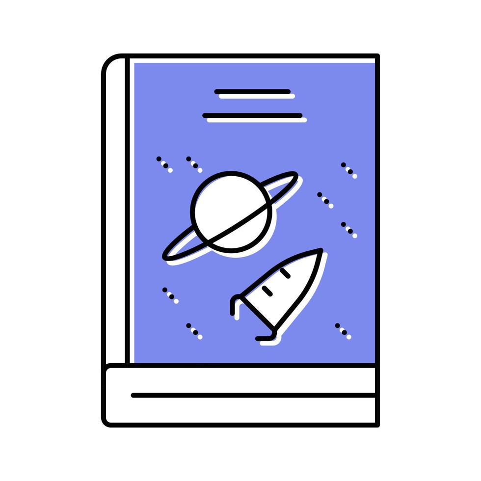 science fiction genre kleur pictogram vectorillustratie vector