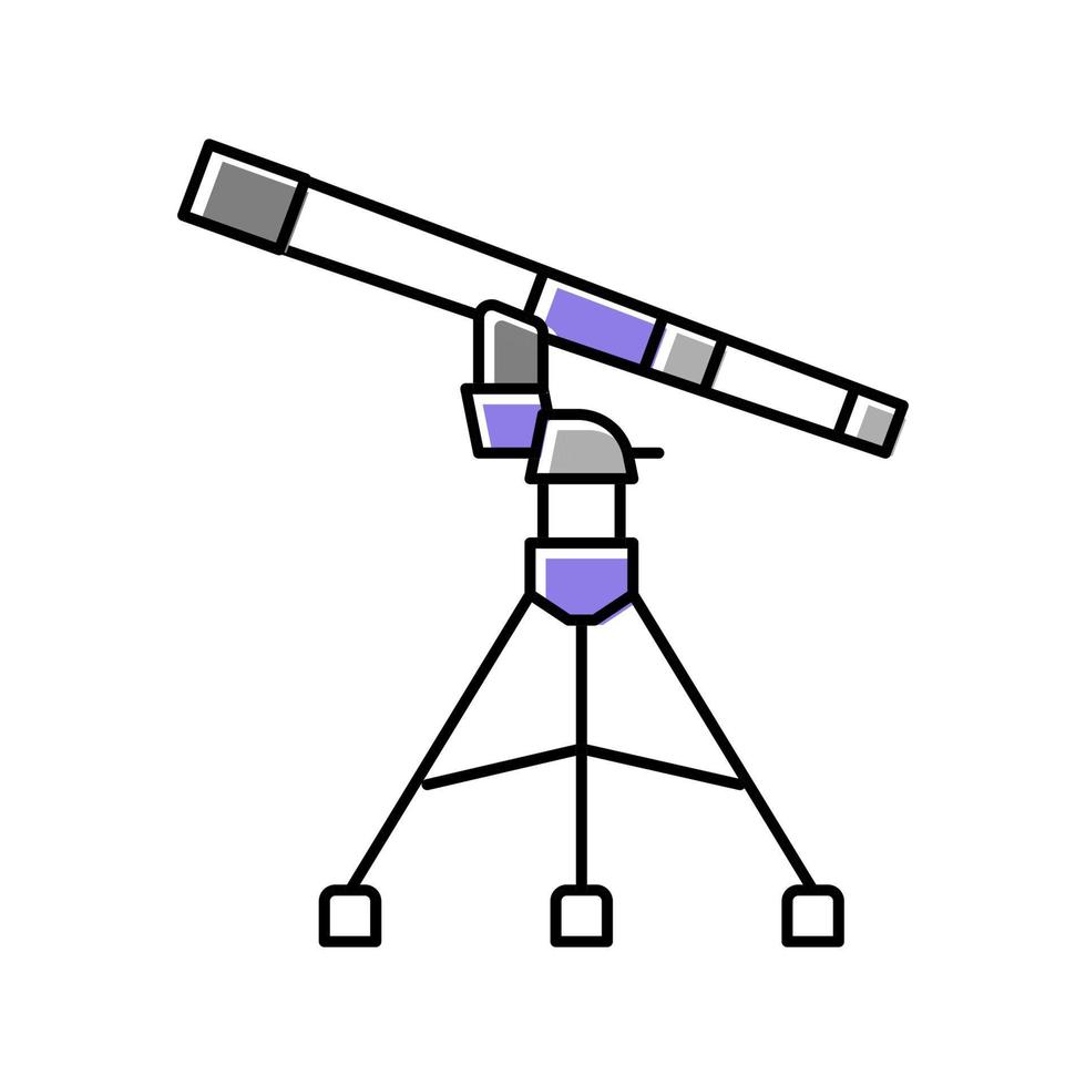 refractor planetarium kleur pictogram vectorillustratie vector