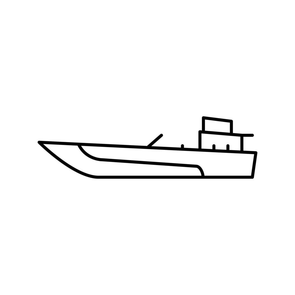 jet boot lijn pictogram vectorillustratie vector