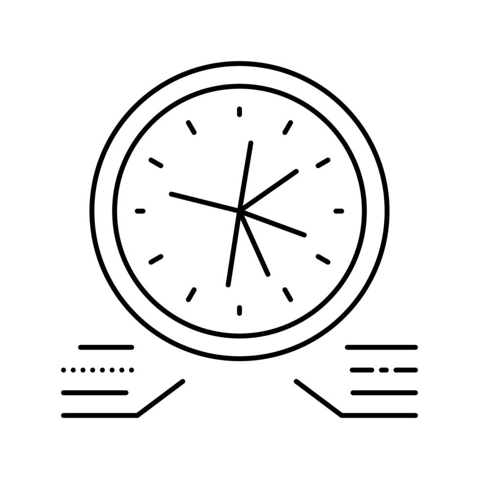 planning werk tijd lijn pictogram vectorillustratie vector