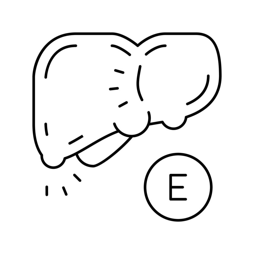 type e hepatitis lijn pictogram vectorillustratie vector