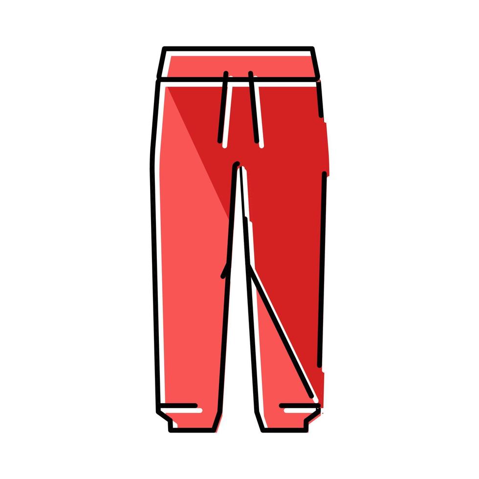 joggers broek kleren kleur icoon vector illustratie