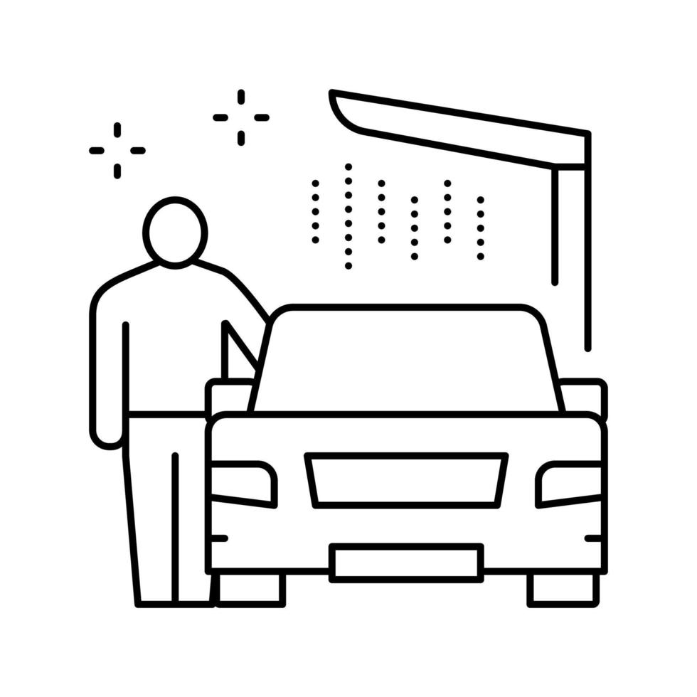 apparatuur car wash service lijn pictogram vectorillustratie vector