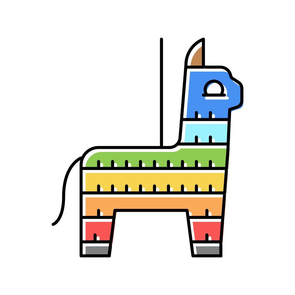 pinata mexicaanse kleur pictogram vectorillustratie vector