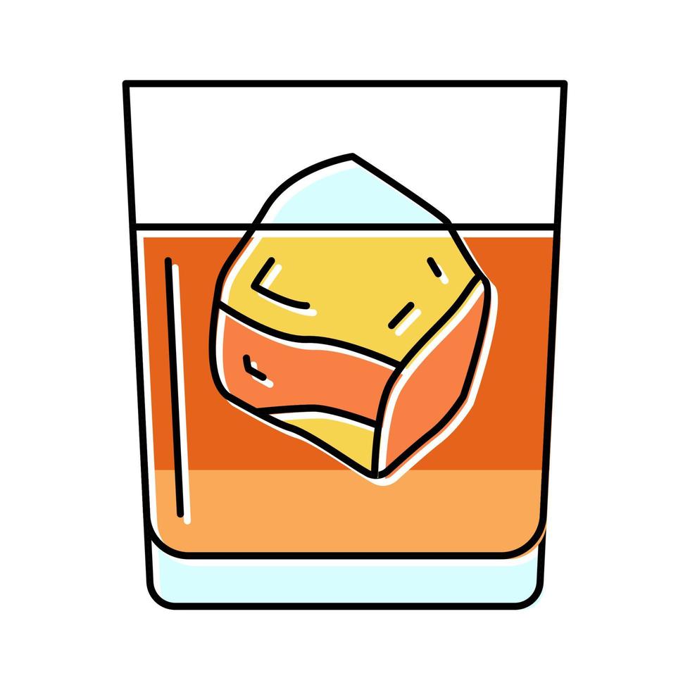 whisky drank drinken kleur icoon vector illustratie