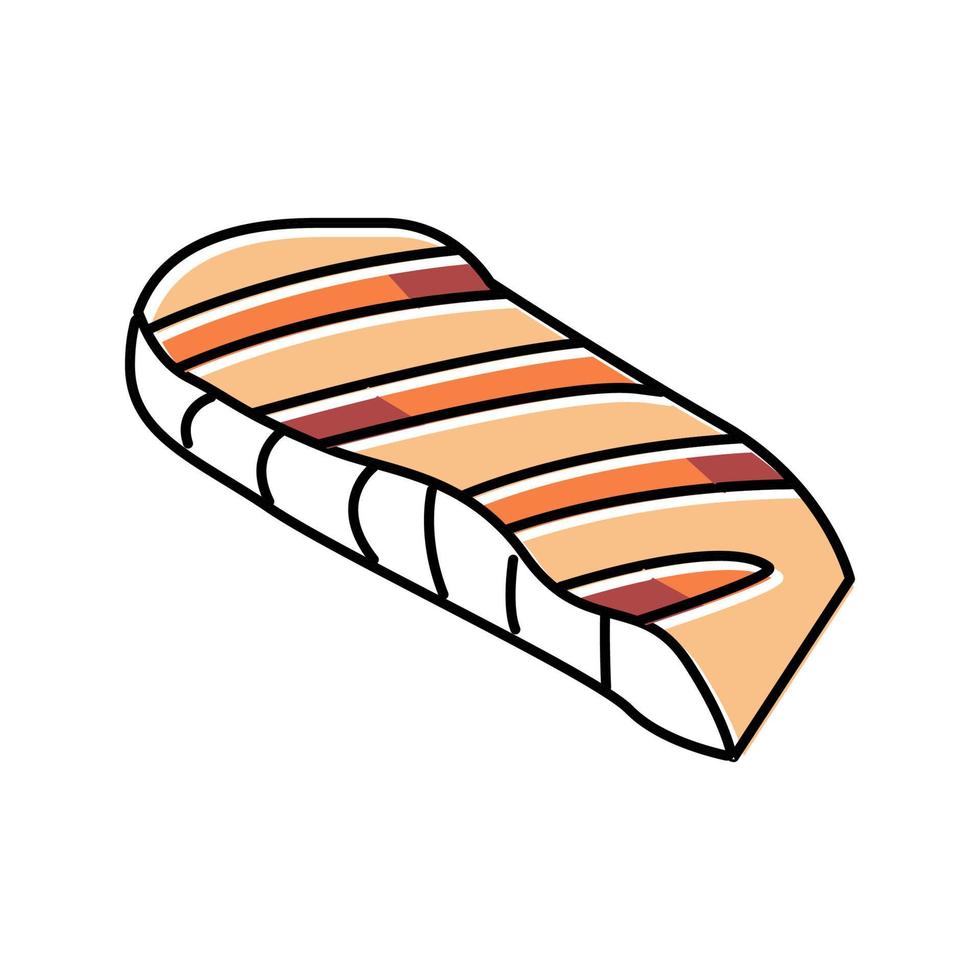 grill zalm kleur pictogram vectorillustratie vector