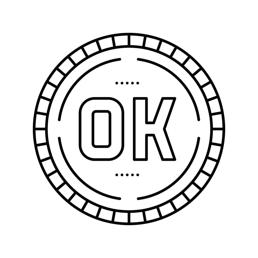 ok kwaliteit lijn pictogram vectorillustratie vector