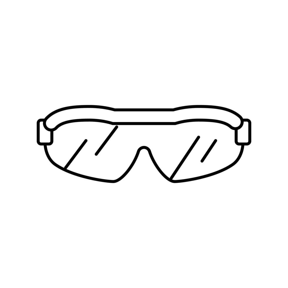 zonnebril golf speler accessoire lijn pictogram vectorillustratie vector