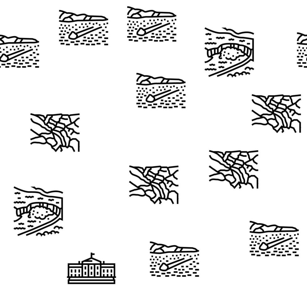 noorden Amerika beroemd landschap vector naadloos patroon